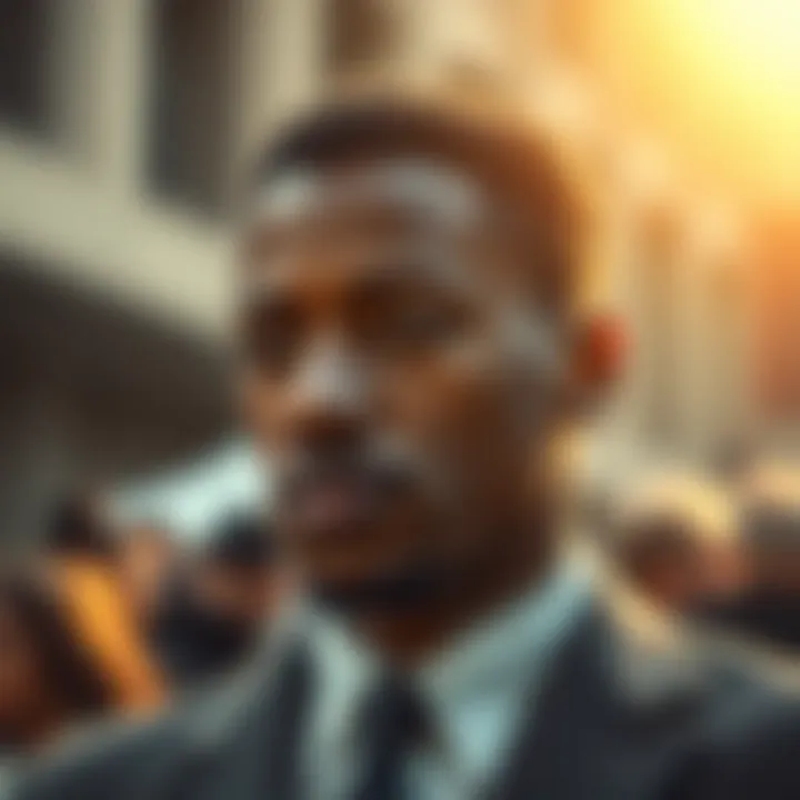 A symbolic representation of social justice themes reflecting Malcolm X's legacy