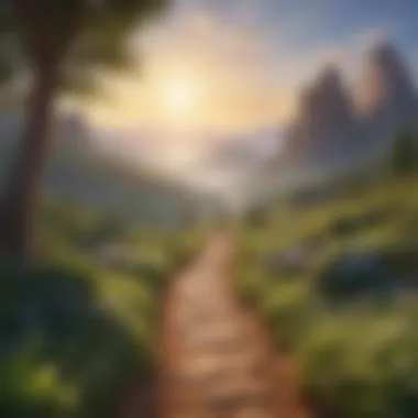 The Journey of Spiritual Awakening A serene landscape symbolizing spiritual awakening