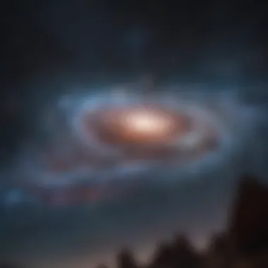 Formation of Galaxies A stunning cosmic landscape depicting the formation of galaxies