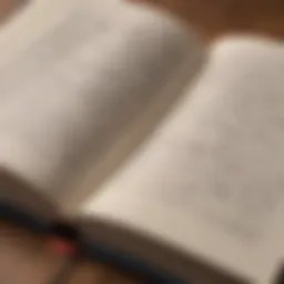 A close-up of an open book with handwritten notes in the margins