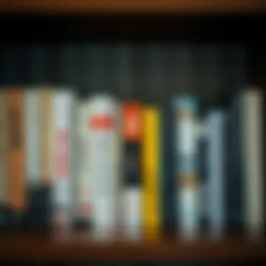 Contemporary Literary Gems A diverse selection of contemporary novels on a shelf