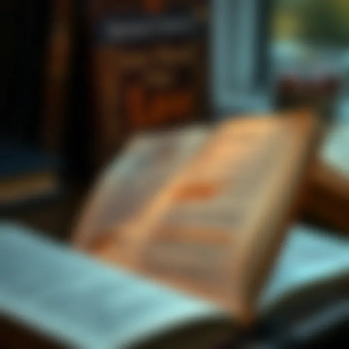 Insights from Motivational Literature An open book with highlighted quotes and notes