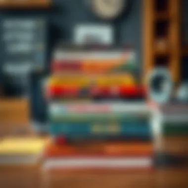 A Stack of Influential Books A stack of influential books on a wooden desk