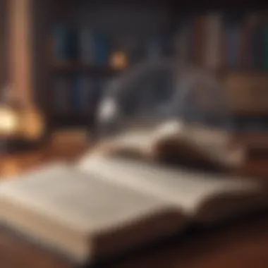 Philosophical Works That Challenge Perspectives An open book with pages filled with philosophical concepts and ideas.