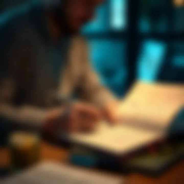 Journaling for Self-Reflection A thoughtful individual journaling their insights