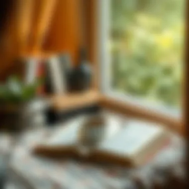 Serene Reading Nook A serene reading nook with a cup of tea and an open book