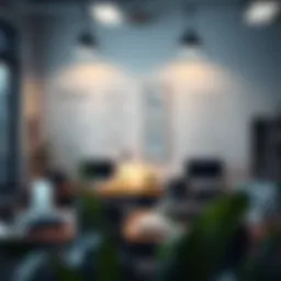 Inspirational workspace with quotes on the wall