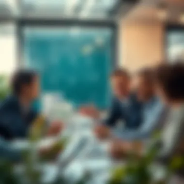 Collaboration and Innovation A dynamic team discussing ideas inspired by quotes