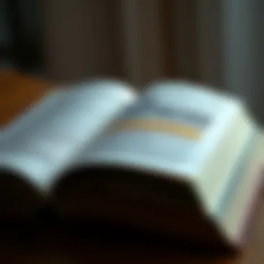 An open book with highlighted text on budgeting strategies