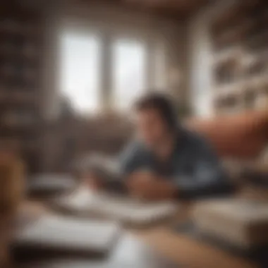 A person enjoying an audiobook in a cozy setting