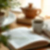 A serene morning routine with a cup of coffee and an open book