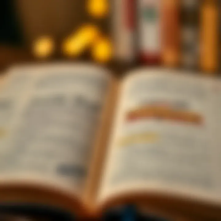 Words that Inspire An open book with highlighted passages, representing literary influence