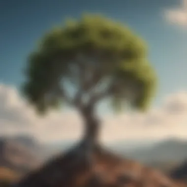 Symbols of Resilience Symbols of resilience like a sturdy tree standing against the wind