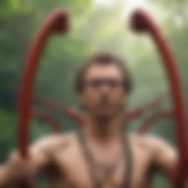 Unconventional Methods to Success Illustration of a slingshot, representing unconventional methods leading to success
