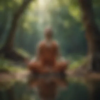 A person meditating, embodying self-awareness