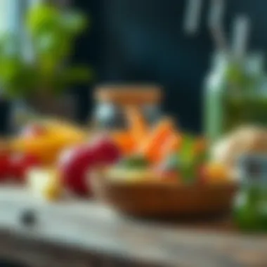 Visual representation of the connection between food and health