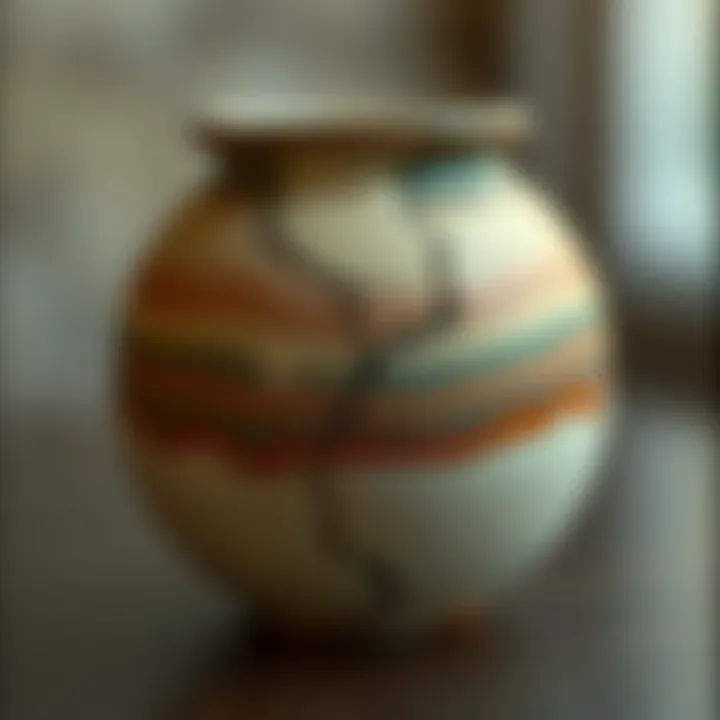 A cracked but beautiful pottery piece symbolizing acceptance