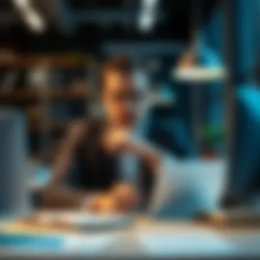 The Modern Entrepreneur Insightful entrepreneur in a modern workspace