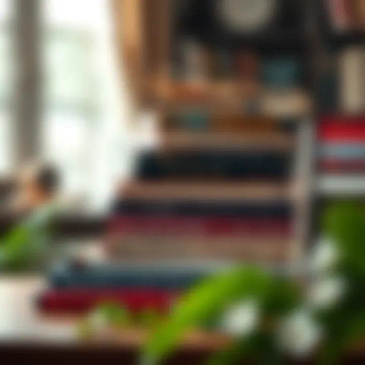 A stack of influential financial books