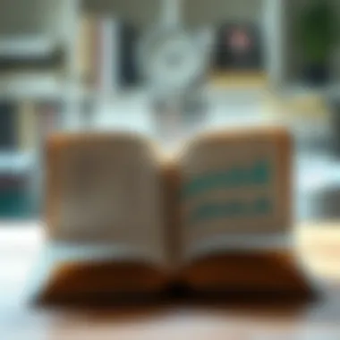 An open book with financial graphs