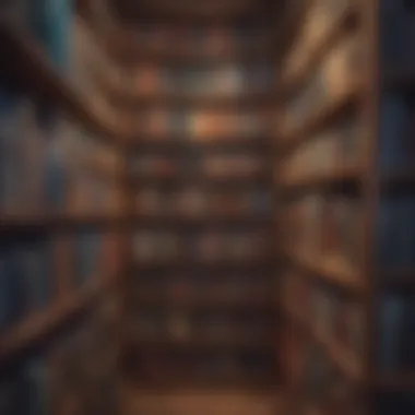 A World of Knowledge Bookshelves filled with diverse genres