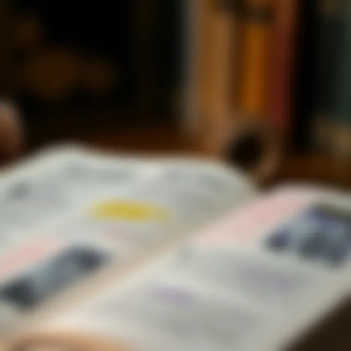 Highlighted Sales Insights An open book with highlighted text and annotations