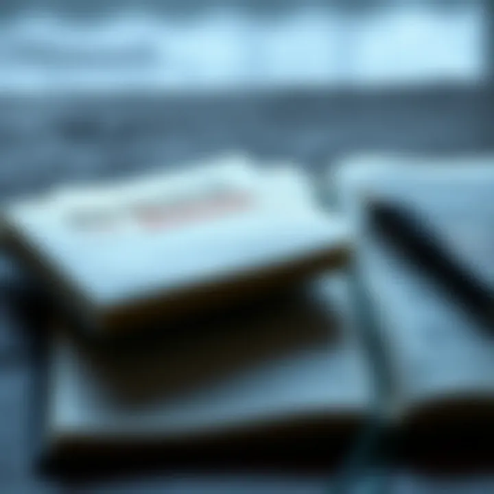 Key Lessons for Success A notebook with key lessons highlighted next to an open book