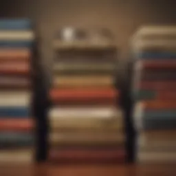 Stack of classic literature books
