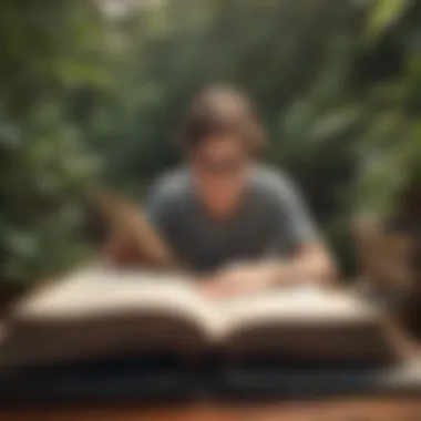 Personal Growth Through Literature Artwork depicting personal growth through reading