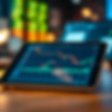 Navigating Trading Platforms A close-up of a stock trading platform on a tablet