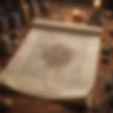 The Birth of Storytelling An ancient scroll showcasing the evolution of storytelling