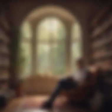 Sanctuary of Thought A serene reading nook inviting deep contemplation