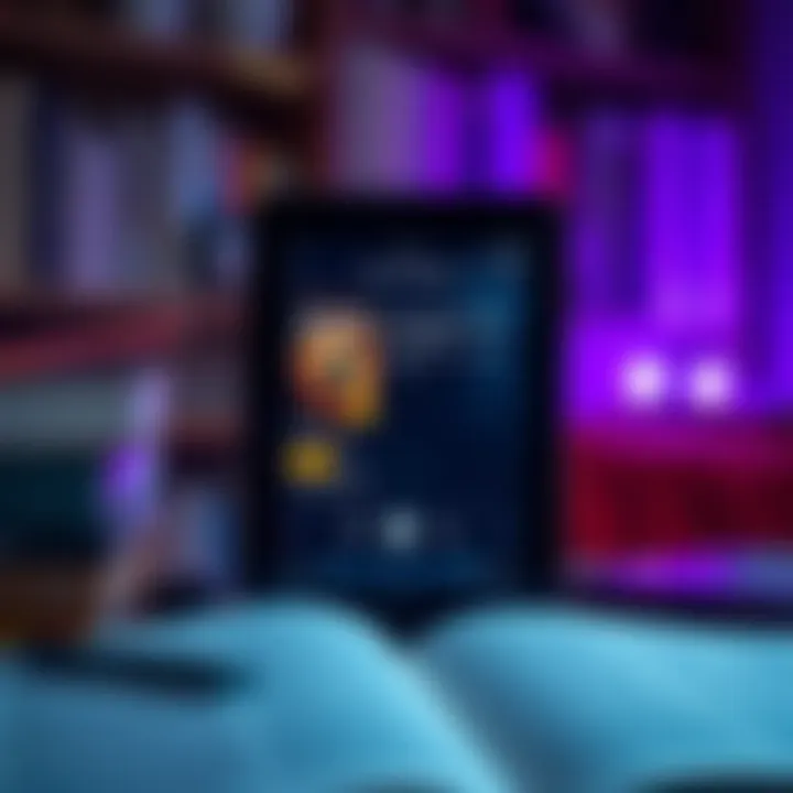 Digital Consumption of Audiobooks A digital device displaying an audiobook app interface