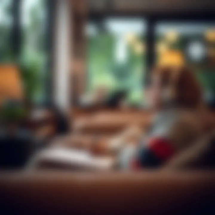 Listening in a Relaxing Environment A serene setting with headphones and a notepad