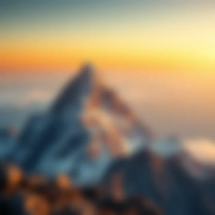 The Summit of Resilience A mountain peak symbolizing resilience and strength