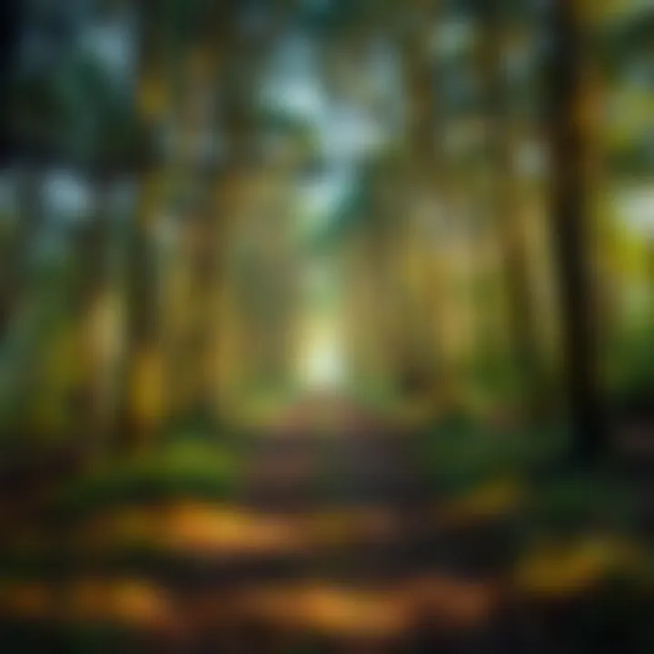 Journey of Self-Discovery A pathway through a forest representing personal growth