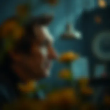 Mindful Awareness Conceptual depiction of introspection and mindfulness