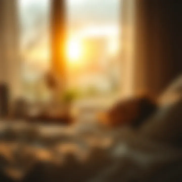 Embracing a Restful Morning A calm morning routine emphasizing the importance of sleep