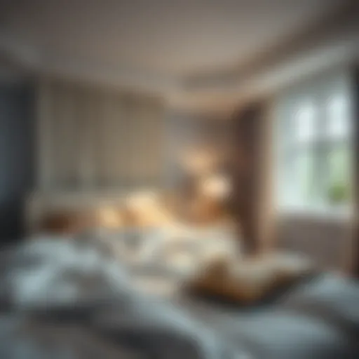 A serene bedroom setting promoting restful sleep