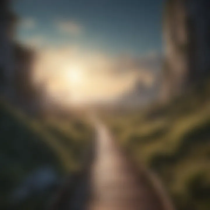 A pathway leading into the horizon, representing journey