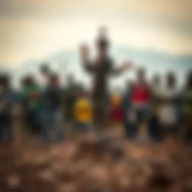 A symbolic representation of apartheid in South Africa