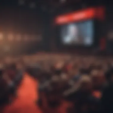 Captivating TED Talk Scene A captivating TED Talk scene with an engaged audience