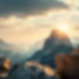A serene mountain landscape symbolizing the journey of self-discovery