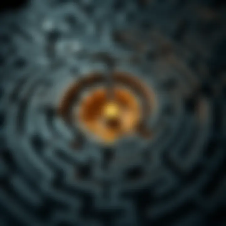 The Labyrinth of Self-Discovery An intricate labyrinth symbolizing the journey of self-discovery