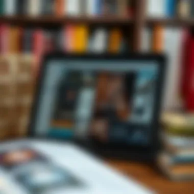 Curating Your Audiobook Collection A display of various audiobooks on a digital device