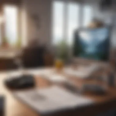 Creating a Focused Workspace A serene workspace promoting focus