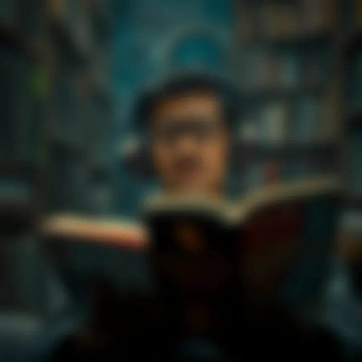 A person immersed in a captivating audiobook experience