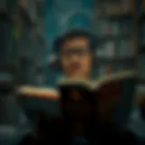 Immersed in Audiobooks A person immersed in a captivating audiobook experience