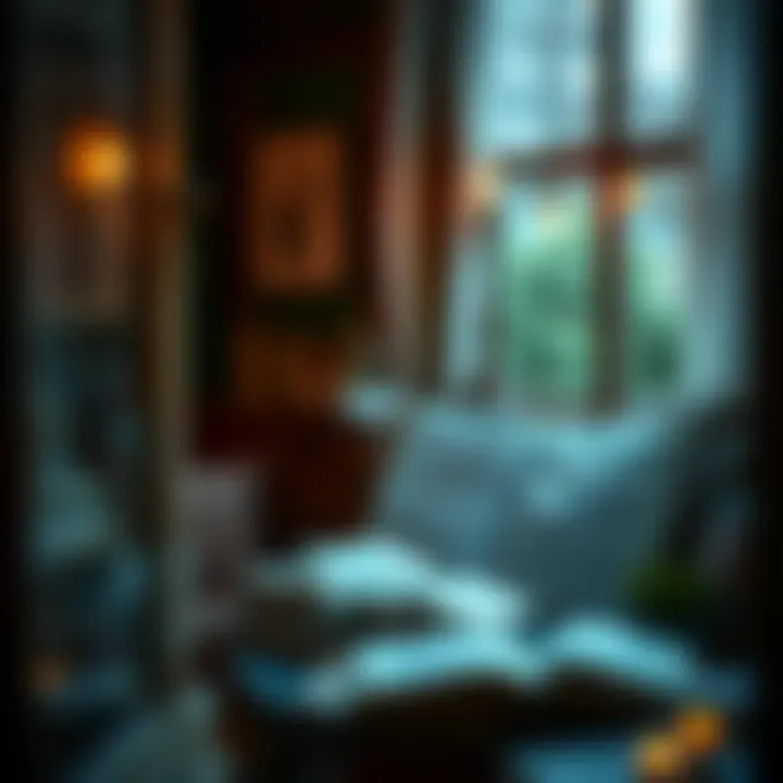 A cozy reading nook with personal finance books