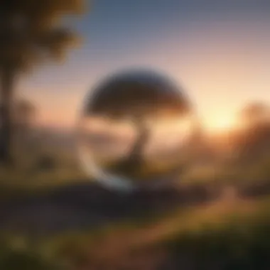 New Beginnings A serene landscape with a sunrise, symbolizing new beginnings